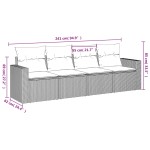vidaXL Set mobilier de grădină cu perne, 4 piese, negru, poliratan vidaXL Set mobilier de grădină cu perne, 4 piese, negru, poliratan