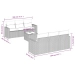 vidaXL Set canapele de grădină cu perne, 7piese gri deschis poliratan