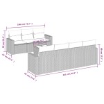vidaXL Set canapele de grădină, 8 piese, cu perne, bej, poliratan vidaXL Set canapele de grădină, 8 piese, cu perne, bej, poliratan