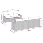 vidaXL Set mobilier de grădină cu perne, 8 piese gri deschis poliratan vidaXL Set mobilier de grădină cu perne, 8 piese gri deschis poliratan