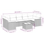 vidaXL Set canapele de grădină, 8 piese, cu perne, bej, poliratan vidaXL Set canapele de grădină, 8 piese, cu perne, bej, poliratan
