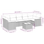 vidaXL Set mobilier de grădină cu perne, 8 piese gri deschis poliratan vidaXL Set mobilier de grădină cu perne, 8 piese gri deschis poliratan