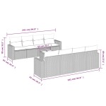 vidaXL Set mobilier de grădină cu perne, 9 piese, negru, poliratan vidaXL Set mobilier de grădină cu perne, 9 piese, negru, poliratan