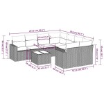 vidaXL Set mobilier de grădină cu perne, 9 piese, negru, poliratan vidaXL Set mobilier de grădină cu perne, 9 piese, negru, poliratan