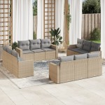 vidaXL Set canapele de grădină cu perne, 12 piese, bej, poliratan vidaXL Set canapele de grădină cu perne, 12 piese, bej, poliratan