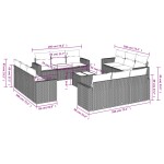 vidaXL Set mobilier de grădină cu perne, 13 piese, gri, poliratan vidaXL Set mobilier de grădină cu perne, 13 piese, gri, poliratan