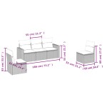 vidaXL Set mobilier de grădină cu perne, 5 piese, negru, poliratan vidaXL Set mobilier de grădină cu perne, 5 piese, negru, poliratan