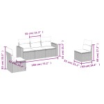 vidaXL Set canapele de grădină cu perne, 5 piese, bej, poliratan