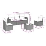 vidaXL Set mobilier de grădină cu perne, 6 piese, negru, poliratan vidaXL Set mobilier de grădină cu perne, 6 piese, negru, poliratan