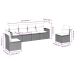 vidaXL Set mobilier de grădină cu perne, 6 piese, negru, poliratan vidaXL Set mobilier de grădină cu perne, 6 piese, negru, poliratan