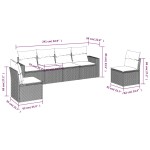 vidaXL Set canapele de grădină cu perne, 6 piese, bej, poliratan vidaXL Set canapele de grădină cu perne, 6 piese, bej, poliratan