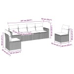 vidaXL Set canapele de grădină cu perne, 6 piese, maro, poliratan vidaXL Set canapele de grădină cu perne, 6 piese, maro, poliratan