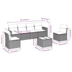 vidaXL Set canapele de grădină, 7 piese, cu perne, bej, poliratan vidaXL Set canapele de grădină, 7 piese, cu perne, bej, poliratan