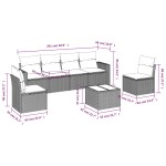 vidaXL Set canapele de grădină, 7 piese, cu perne, bej, poliratan vidaXL Set canapele de grădină, 7 piese, cu perne, bej, poliratan