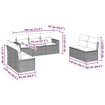 vidaXL Set canapele de grădină cu perne, 7piese gri deschis poliratan