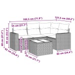 vidaXL Set canapele de grădină cu perne, 5 piese gri deschis poliratan