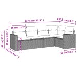 vidaXL Set canapele de grădină cu perne, 5 piese, bej, poliratan