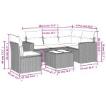 vidaXL Set canapele de grădină cu perne, 6 piese, bej, poliratan vidaXL Set canapele de grădină cu perne, 6 piese, bej, poliratan