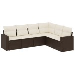 vidaXL Set canapele de grădină cu perne, 6 piese, maro, poliratan vidaXL Set canapele de grădină cu perne, 6 piese, maro, poliratan