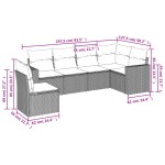 vidaXL Set canapele de grădină cu perne, 6 piese, bej, poliratan