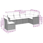 vidaXL Set canapele de grădină cu perne, 6 piese gri deschis poliratan vidaXL Set canapele de grădină cu perne, 6 piese gri deschis poliratan
