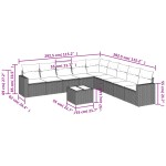 vidaXL Set canapele de grădină cu perne, 10 piese, bej, poliratan vidaXL Set canapele de grădină cu perne, 10 piese, bej, poliratan