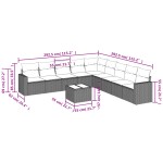 vidaXL Set canapele de grădină cu perne 10 piese gri deschis poliratan vidaXL Set canapele de grădină cu perne 10 piese gri deschis poliratan