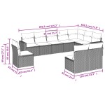 vidaXL Set canapele de grădină cu perne, 10 piese, bej, poliratan vidaXL Set canapele de grădină cu perne, 10 piese, bej, poliratan