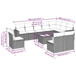vidaXL Set canapele de grădină cu perne, 11 piese, bej, poliratan vidaXL Set canapele de grădină cu perne, 11 piese, bej, poliratan