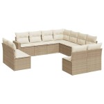 vidaXL Set canapele de grădină cu perne, 11 piese, bej, poliratan vidaXL Set canapele de grădină cu perne, 11 piese, bej, poliratan