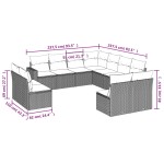 vidaXL Set canapele de grădină cu perne, 11 piese, bej, poliratan vidaXL Set canapele de grădină cu perne, 11 piese, bej, poliratan