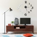 vidaXL Ceas de perete 3D design modern, negru & alb, 100 cm, XXL vidaXL Ceas de perete 3D design modern, negru & alb, 100 cm, XXL