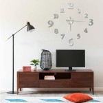 vidaXL Ceas de perete 3D, argintiu, 100 cm, XXL, design modern vidaXL Ceas de perete 3D, argintiu, 100 cm, XXL, design modern