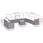 vidaXL Set canapele de grădină cu perne, 11 piese, maro, poliratan vidaXL Set canapele de grădină cu perne, 11 piese, maro, poliratan