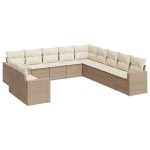 vidaXL Set canapele de grădină cu perne, 11 piese, bej, poliratan vidaXL Set canapele de grădină cu perne, 11 piese, bej, poliratan