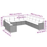 vidaXL Set canapele de grădină cu perne, 11 piese, maro, poliratan vidaXL Set canapele de grădină cu perne, 11 piese, maro, poliratan