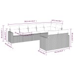vidaXL Set mobilier de grădină cu perne, 8 piese gri deschis poliratan vidaXL Set mobilier de grădină cu perne, 8 piese gri deschis poliratan