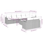 vidaXL Set canapele de grădină cu perne, 9 piese, maro, poliratan vidaXL Set canapele de grădină cu perne, 9 piese, maro, poliratan