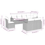 vidaXL Set mobilier de grădină cu perne, 8 piese gri deschis poliratan vidaXL Set mobilier de grădină cu perne, 8 piese gri deschis poliratan