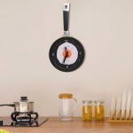 vidaXL Ceas de perete cu design tigaie cu ou prăjit, 18,8 cm vidaXL Ceas de perete cu design tigaie cu ou prăjit, 18,8 cm