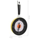 vidaXL Ceas de perete cu design tigaie cu ou prăjit, 18,8 cm vidaXL Ceas de perete cu design tigaie cu ou prăjit, 18,8 cm
