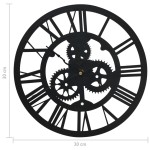 vidaXL Ceas de perete, negru, 30 cm, acril vidaXL Ceas de perete, negru, 30 cm, acril