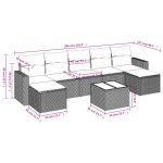 vidaXL Set mobilier de grădină cu perne, 8 piese gri deschis poliratan vidaXL Set mobilier de grădină cu perne, 8 piese gri deschis poliratan