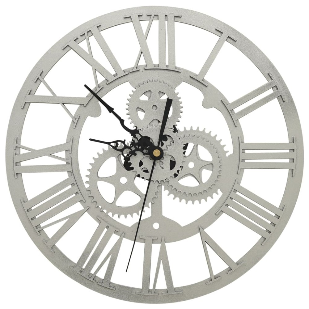vidaXL Ceas de perete, argintiu, 30 cm, acrilic