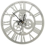 vidaXL Ceas de perete, argintiu, 30 cm, acrilic
