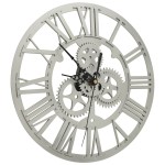 vidaXL Ceas de perete, argintiu, 30 cm, acrilic
