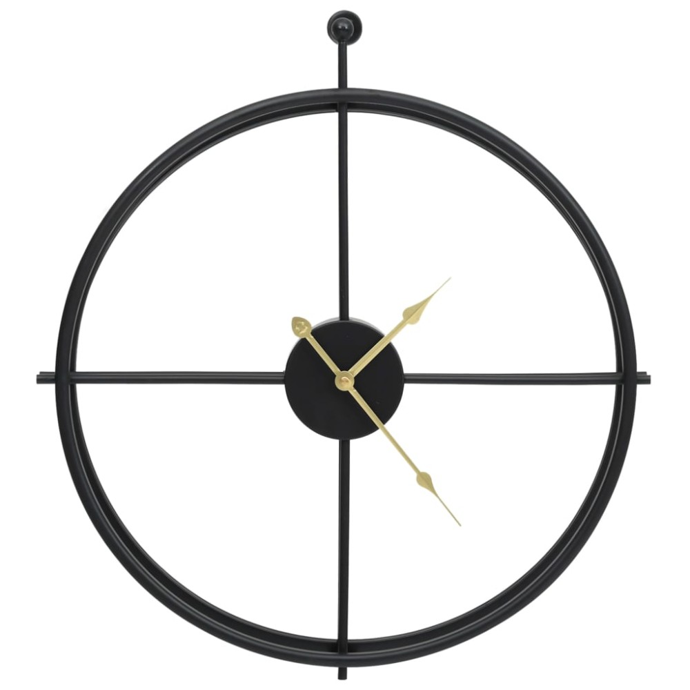 vidaXL Ceas de perete, negru, 52 cm, fier