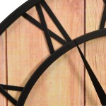 vidaXL Ceas de perete, maro și negru, 39 cm, fier și MDF vidaXL Ceas de perete, maro și negru, 39 cm, fier și MDF