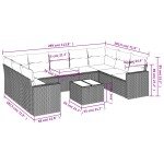 vidaXL Set canapele de grădină cu perne, 10 piese, bej, poliratan vidaXL Set canapele de grădină cu perne, 10 piese, bej, poliratan