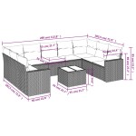 vidaXL Set canapele de grădină cu perne, 10 piese, bej, poliratan vidaXL Set canapele de grădină cu perne, 10 piese, bej, poliratan